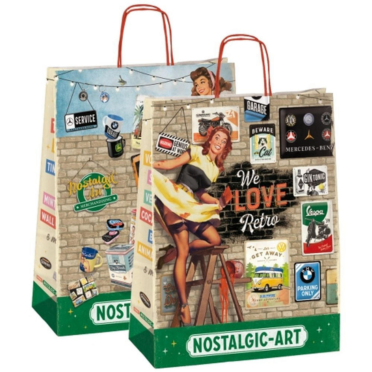 BLECHSCHILD 30/40 cm VIP Exclusive Gold Weiss - Multicolor, Metall (30/40/0.2cm) - Nostalgic-Art