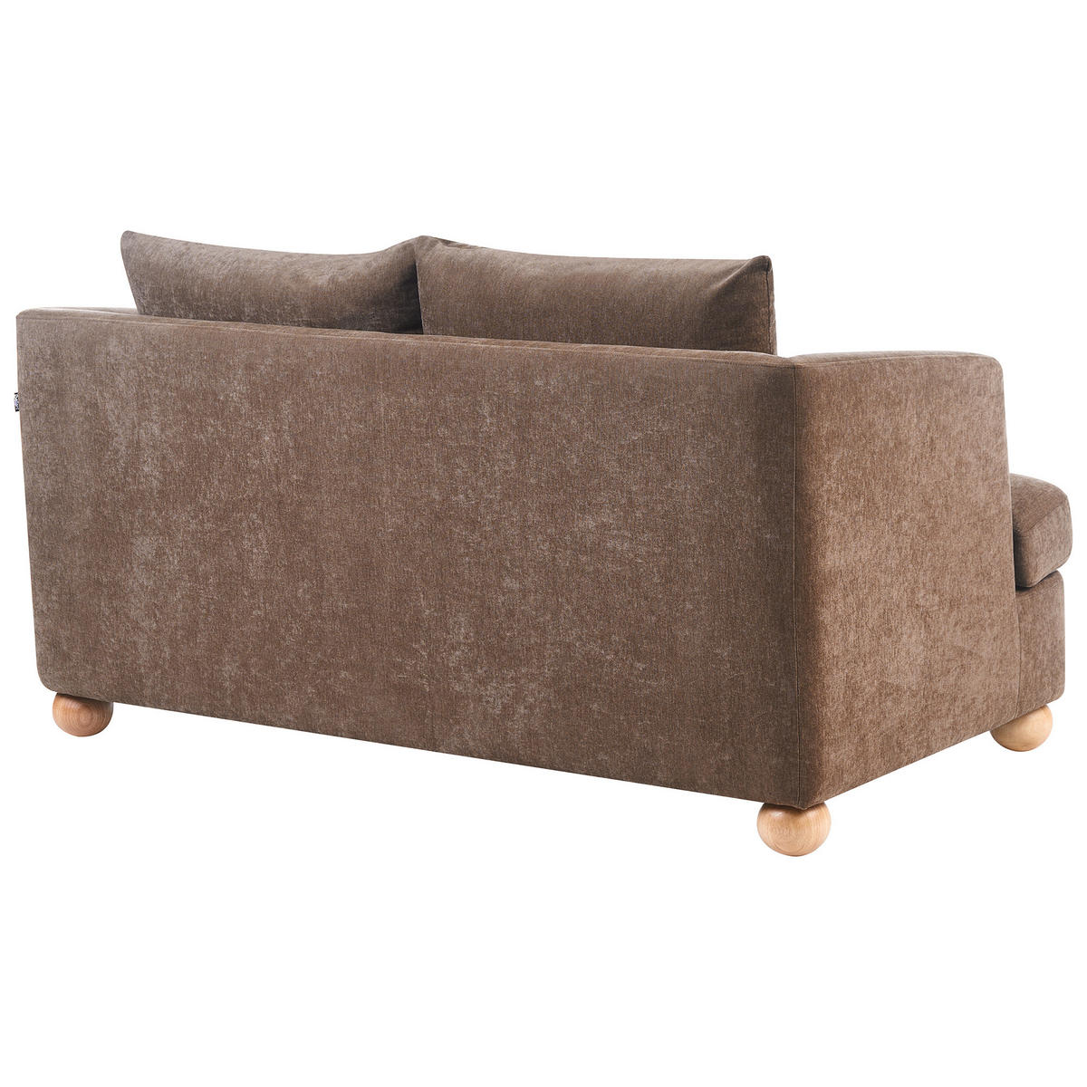 POHOVKA 2-místná Žinylková látka Hnědá Rattvik - světle hnědá, textil (162/86/82cm) - Beliani