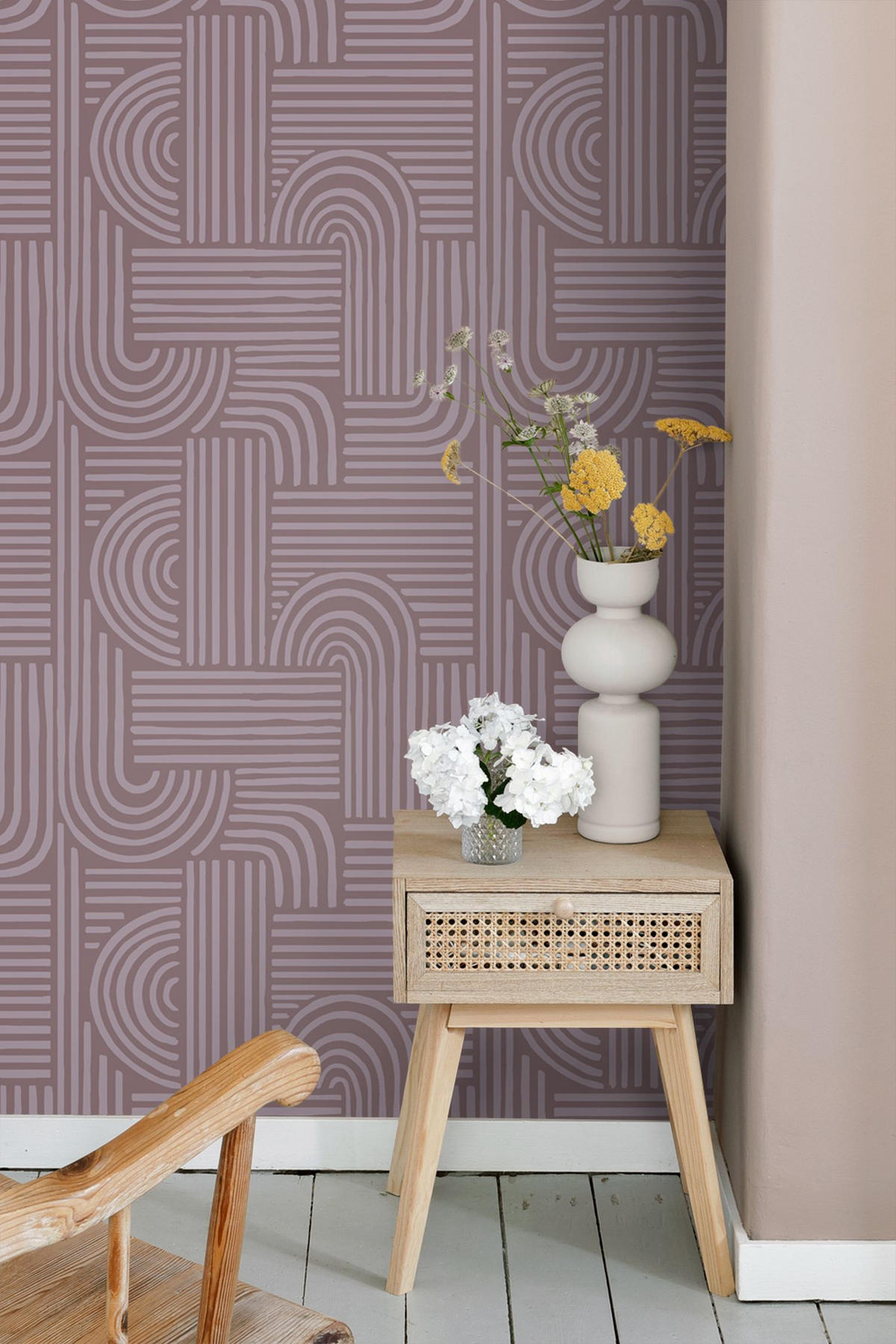 TAPETE 3D-Muster 50 x 900 cm - Lila, Papier (50/900cm) - ESTAhome