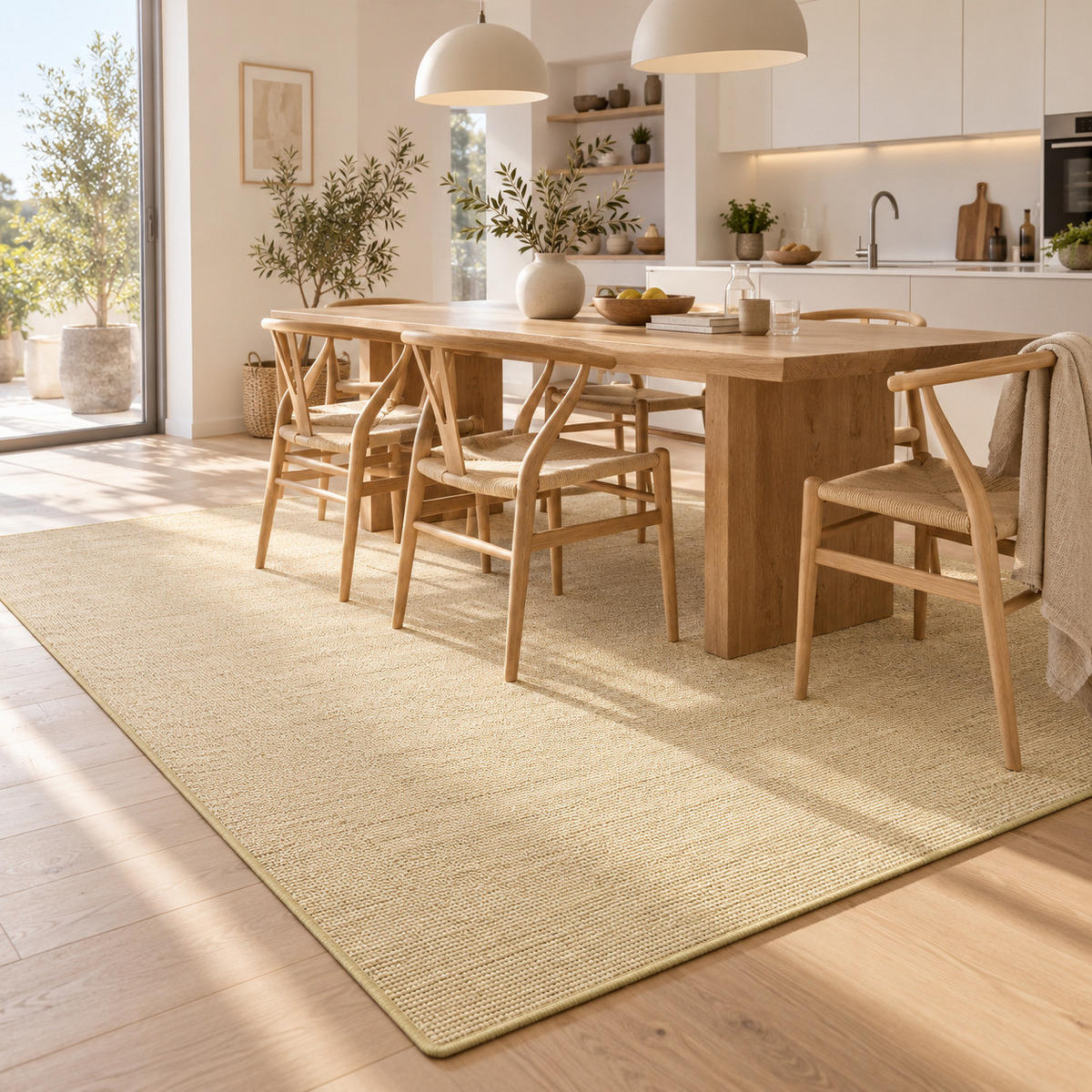 SISAL NATUR TEPPICH KLASSISCH - Perlmutt, Textil (160/200cm) - Snapstyle