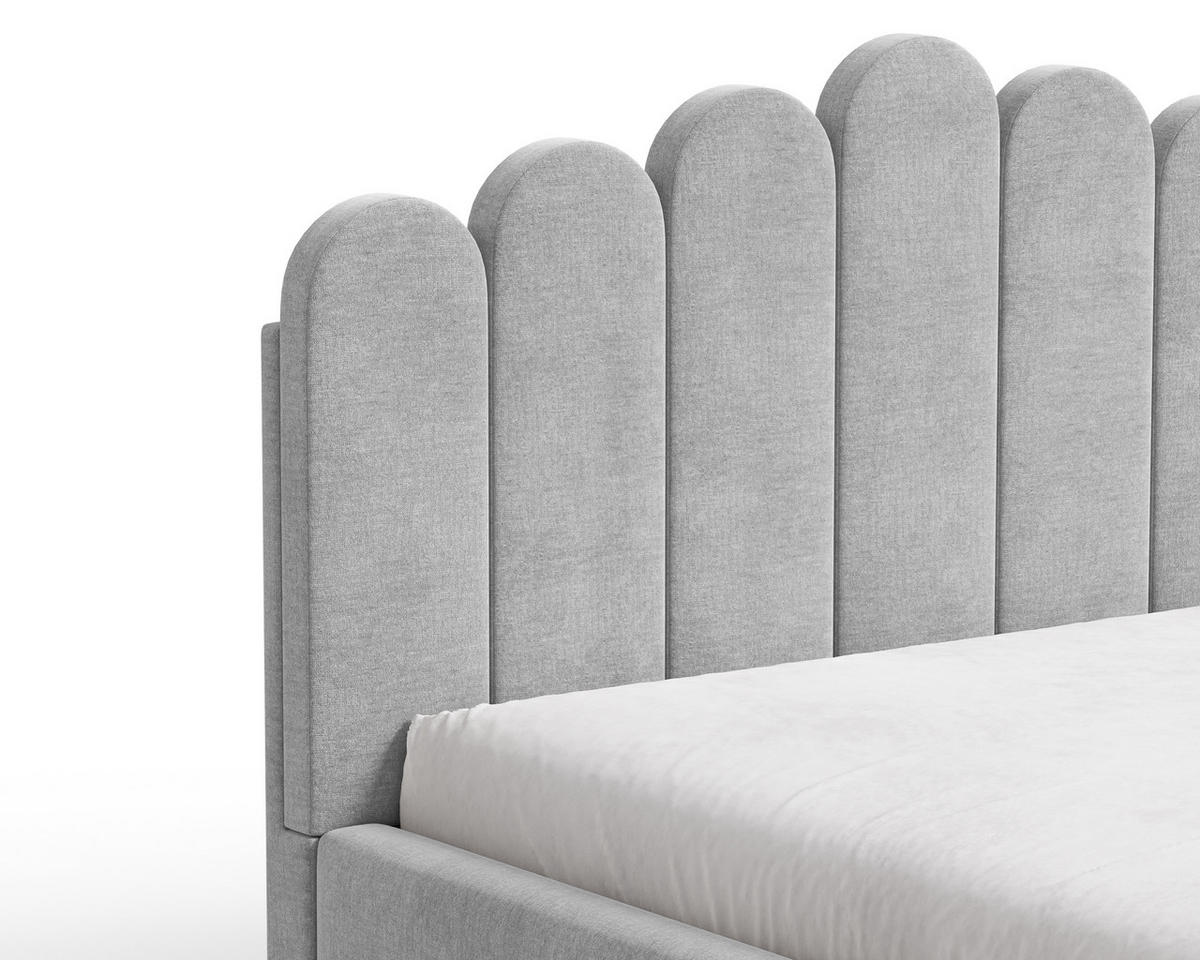 POLSTERBETT 03 140 x 200 cm – Tresor – Bett mit Gasdruckfedern und Stauraum - Silberfarben, Holz (140/200cm) - ROYAL24_MARKT