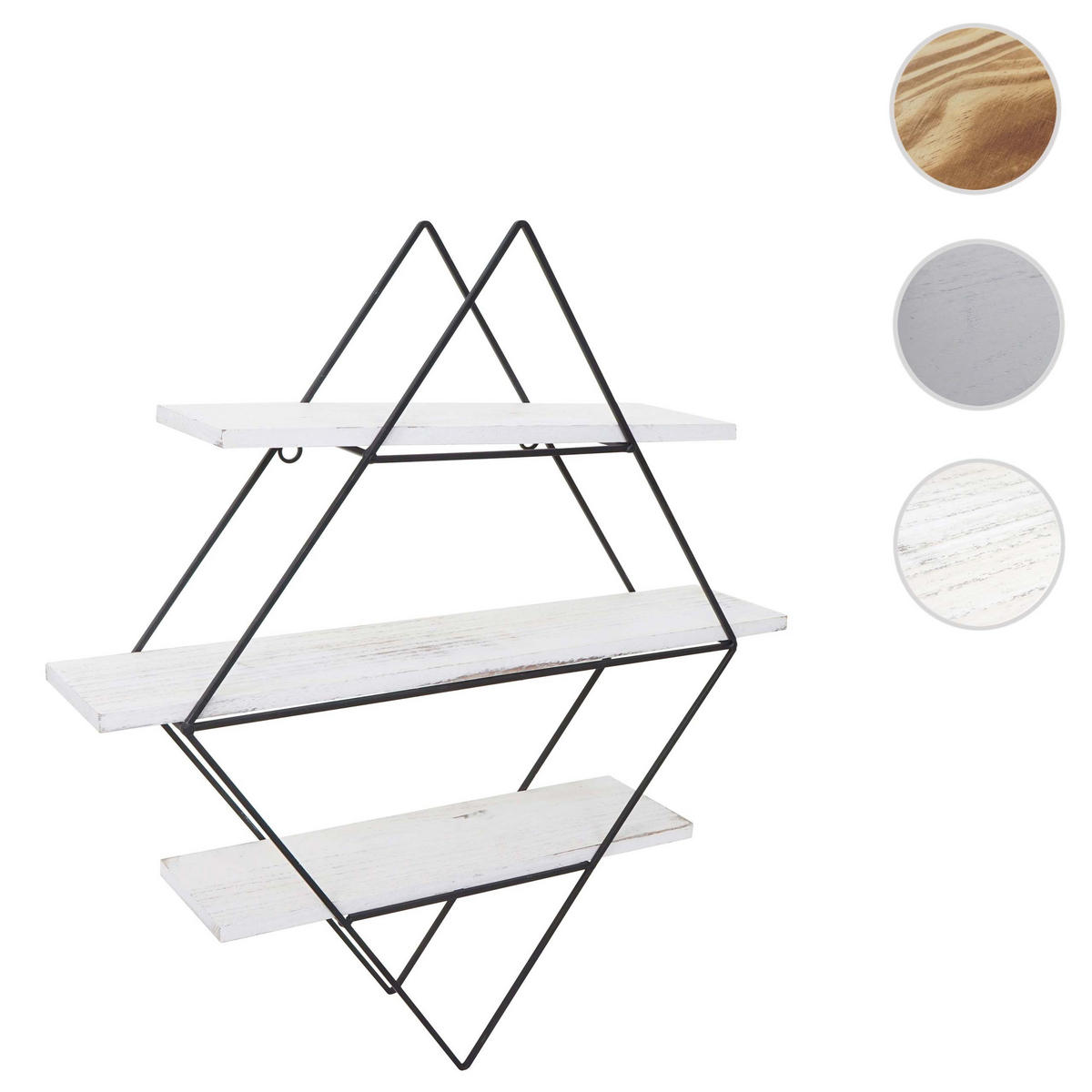 WANDREGAL Weiß - Weiß, Holz (55/60/12cm) - MCW