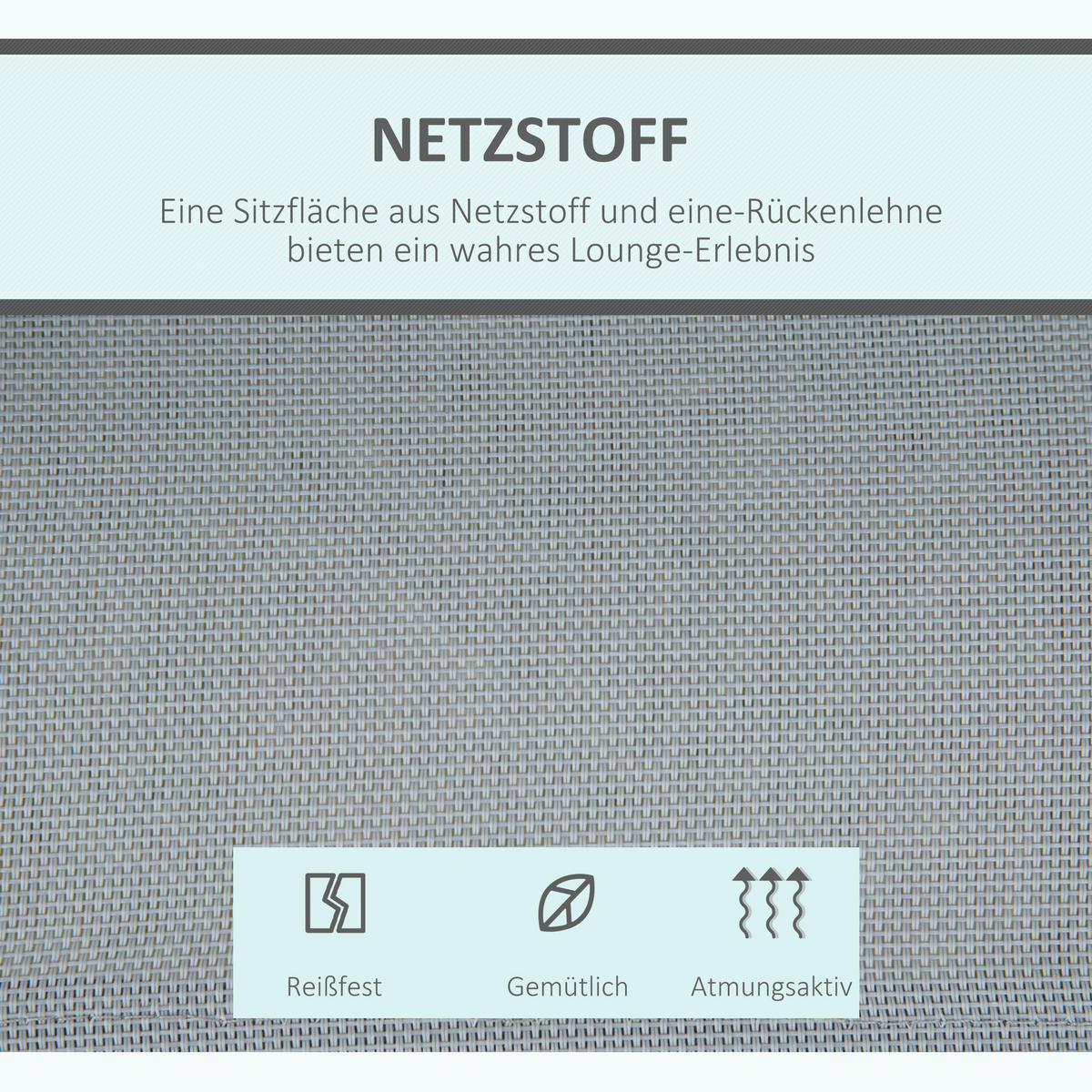 HOLLYWOODSCHAUKEL, Metall Polyester Grau - Grau, Kunststoff/Metall (110/153/170cm) - Outsunny