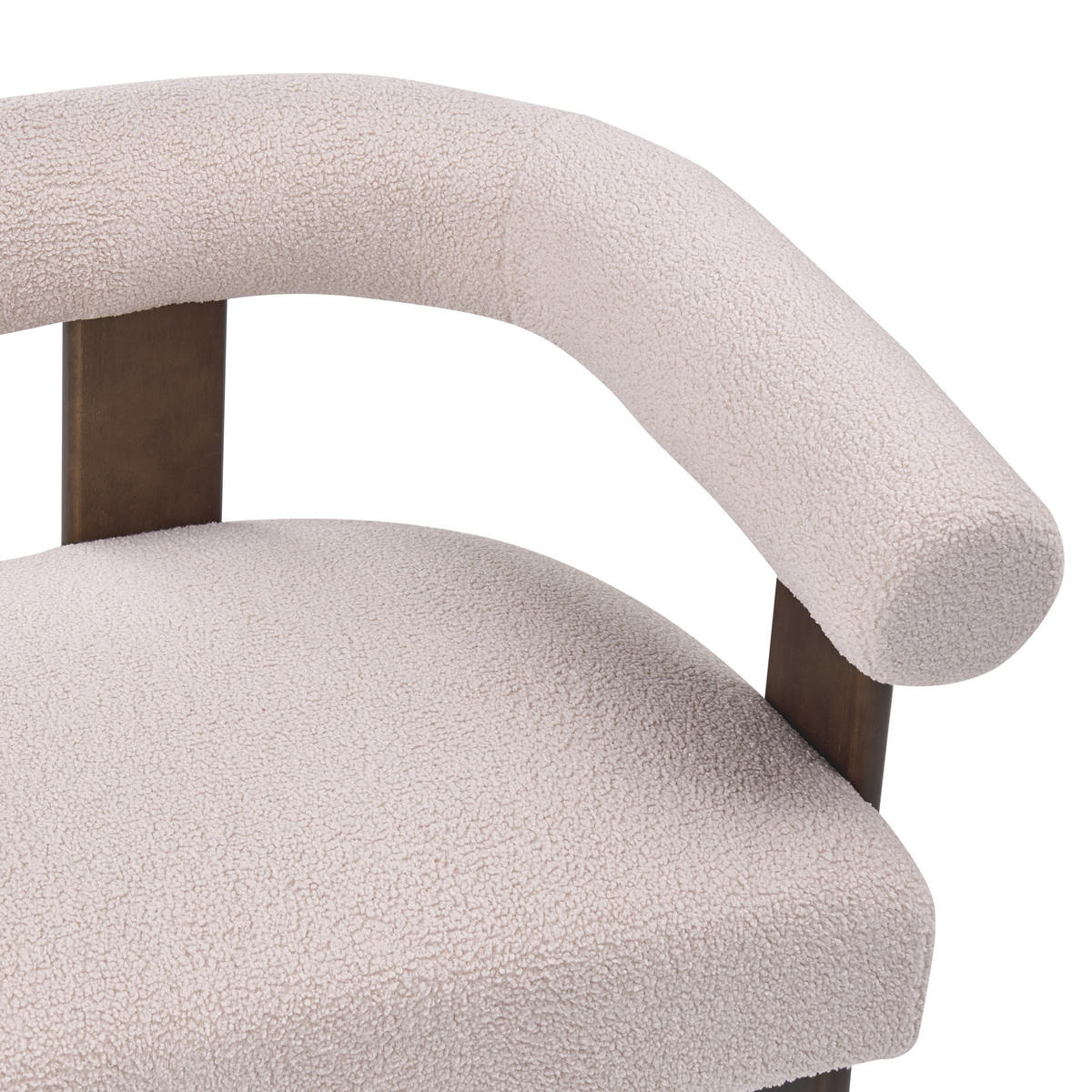 POHOVKA 2-místná Bouclé Tmavě hnědá/Béžová Ilbro - béžová, textil (138/76/68cm) - Beliani