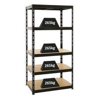 SCHWERLASTREGAL Tiger 180x90x60 cm Fachlast 265 kg Schwarz - Schwarz, Metall (90/180/60cm) - PROREGAL