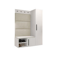 GARDEROBEN-SET Medi II - Beige/Schwarz, Holzwerkstoff/Kunststoff (40/191/50cm) - MIRJAN24