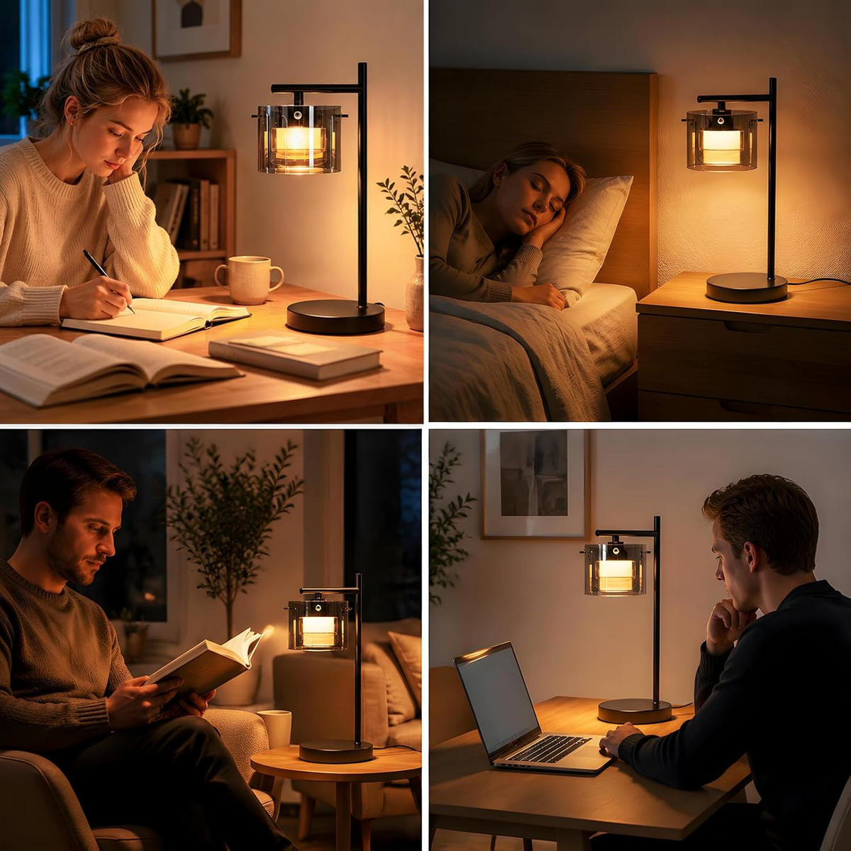 LED Schreibtischlampe 18/18/40cm - Schwarz, Metall (18/18/40cm) - Nettlife