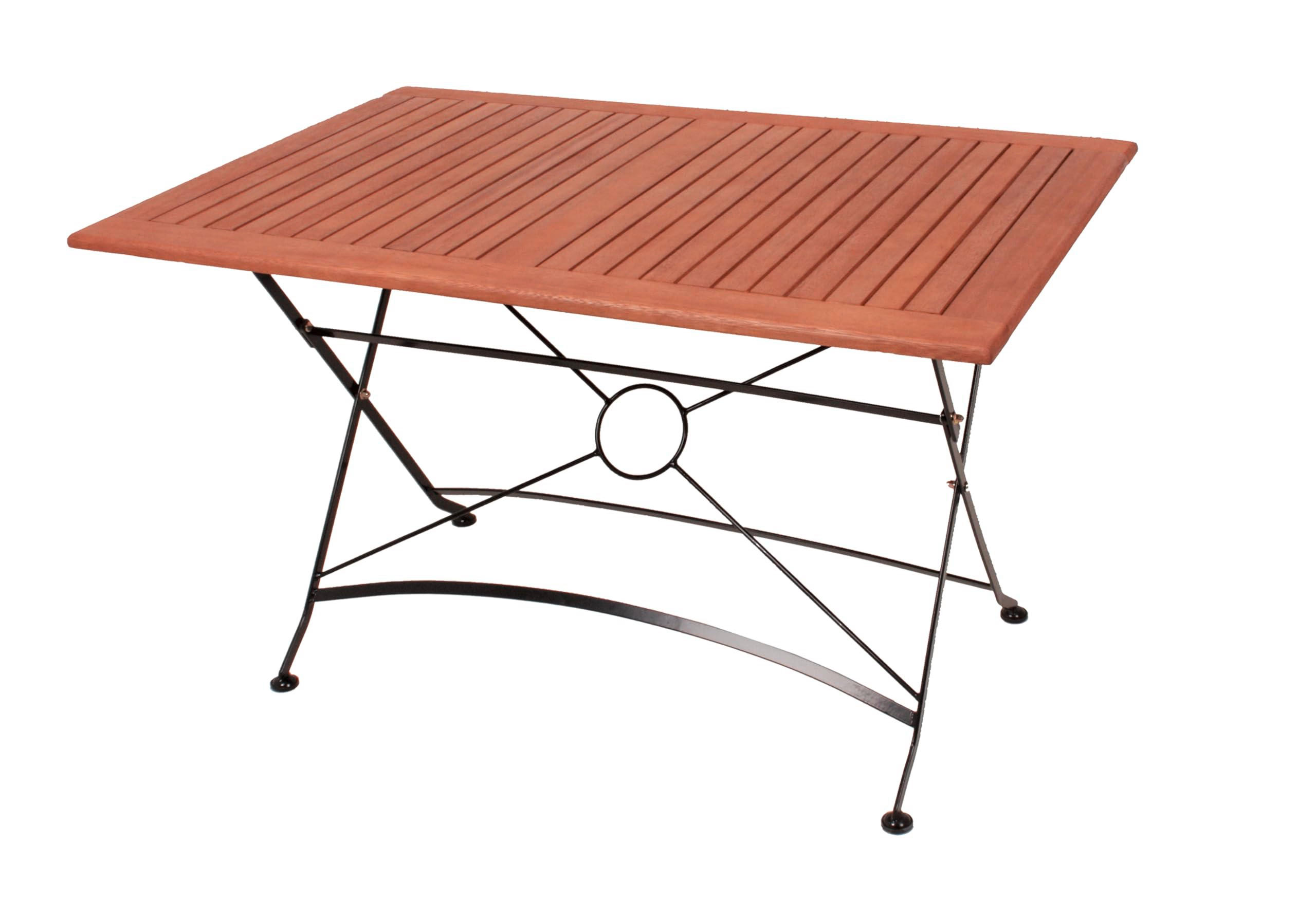 GARTENTISCH Inga rechteckig klappbar Rechteckig Klapptisch - Hellbraun, Holz (120/80/74cm) - DELUKE