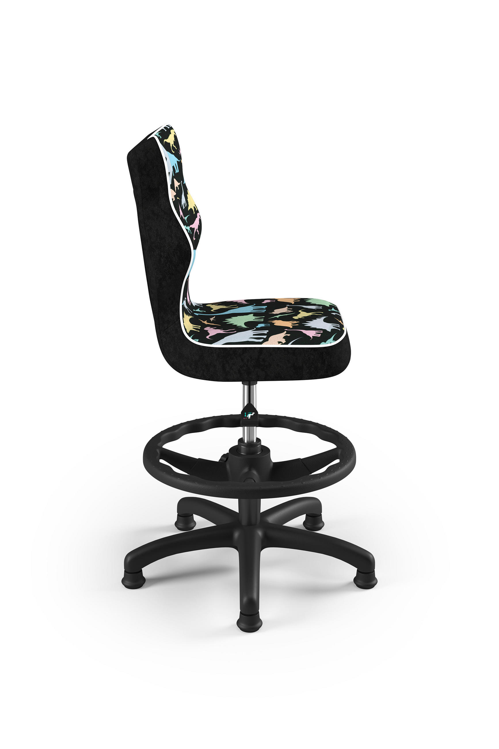 KINDERSTUHL Petit mit Fußstütze - Schwarz, Textil (66/90/66cm) - RAUMHIRSCH FURNITURE
