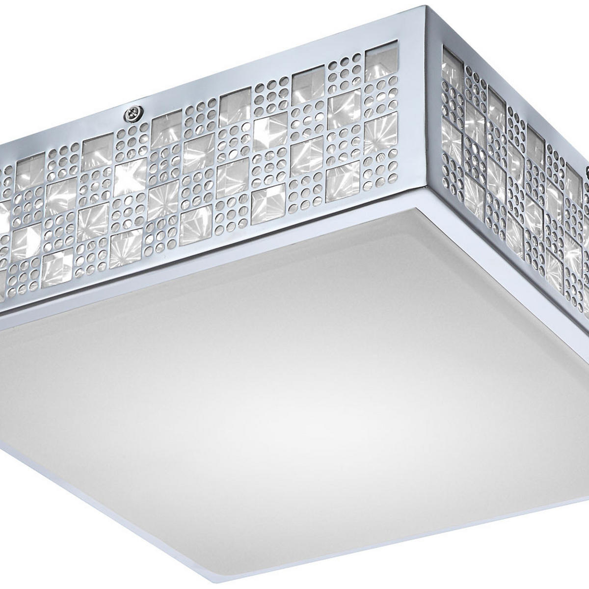 LED DECKENLEUCHTE KELII Silber Metall - Silberfarben, Metall (30/30/9cm) - Globo Lighting