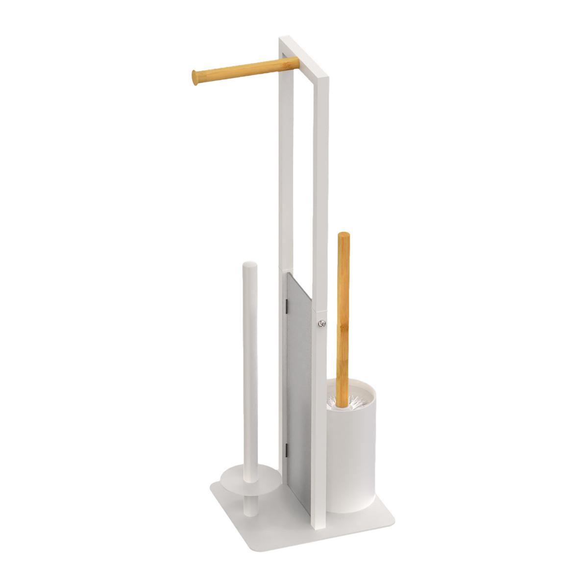 WC-GARNITUR - Weiß, Holz/Kunststoff (21/65/18cm) - Relaxdays