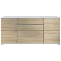 SIDEBOARD Rova Eiche sägerau - Eiche San Remo, Holzwerkstoff (166.5/75.5/35cm) - Vladon