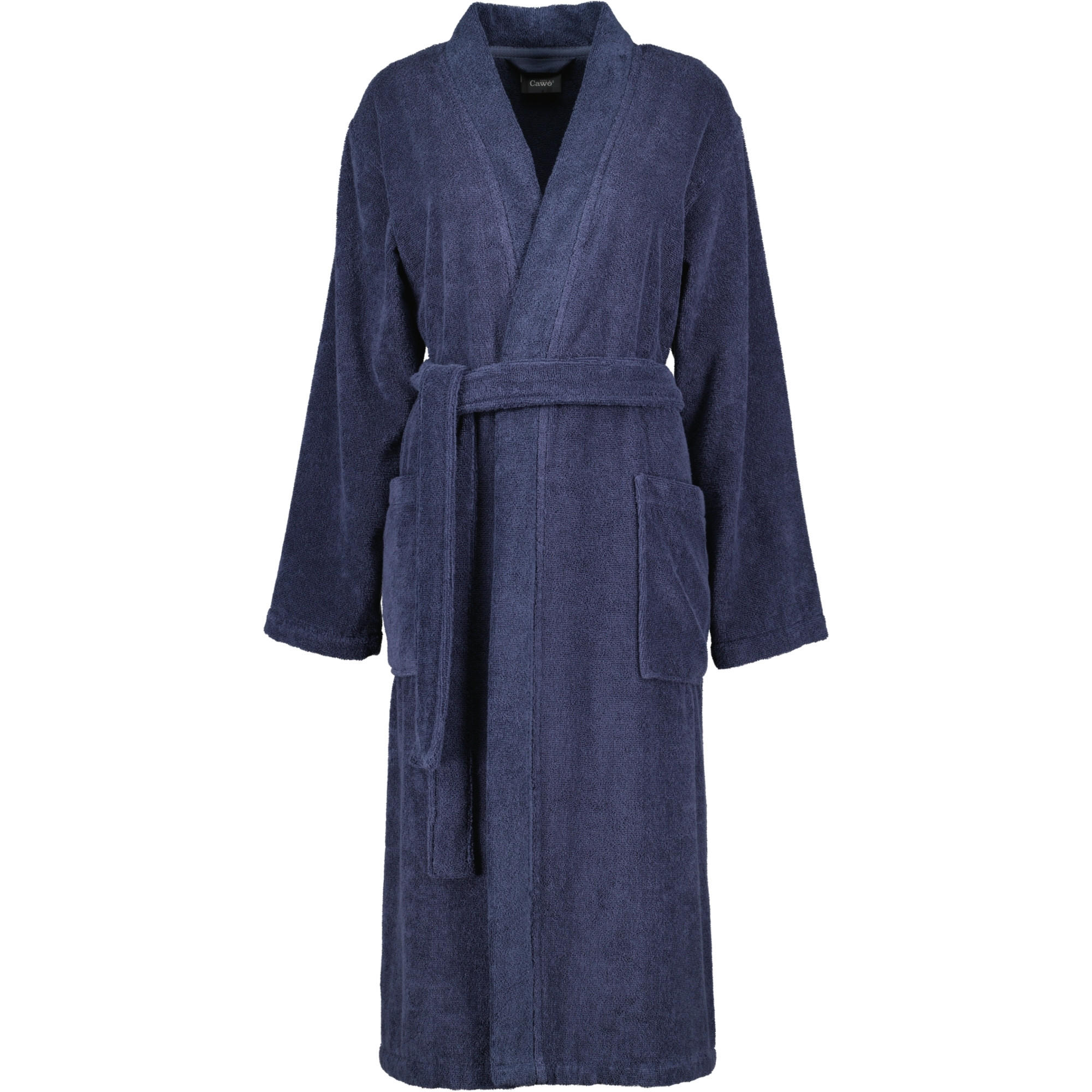 BADEMANTEL DAMEN KIMONO UNI 826 BLAU - 17 - Blau, Textil (Lnull) - Cawoe