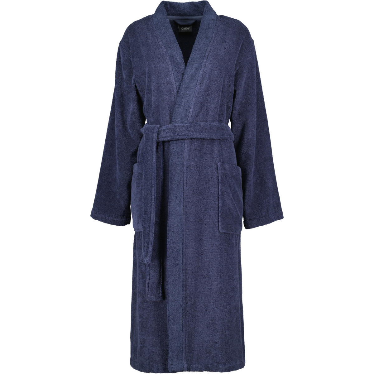 BADEMANTEL DAMEN KIMONO UNI 826 BLAU - 17 - Blau, Textil (Lnull) - Cawoe