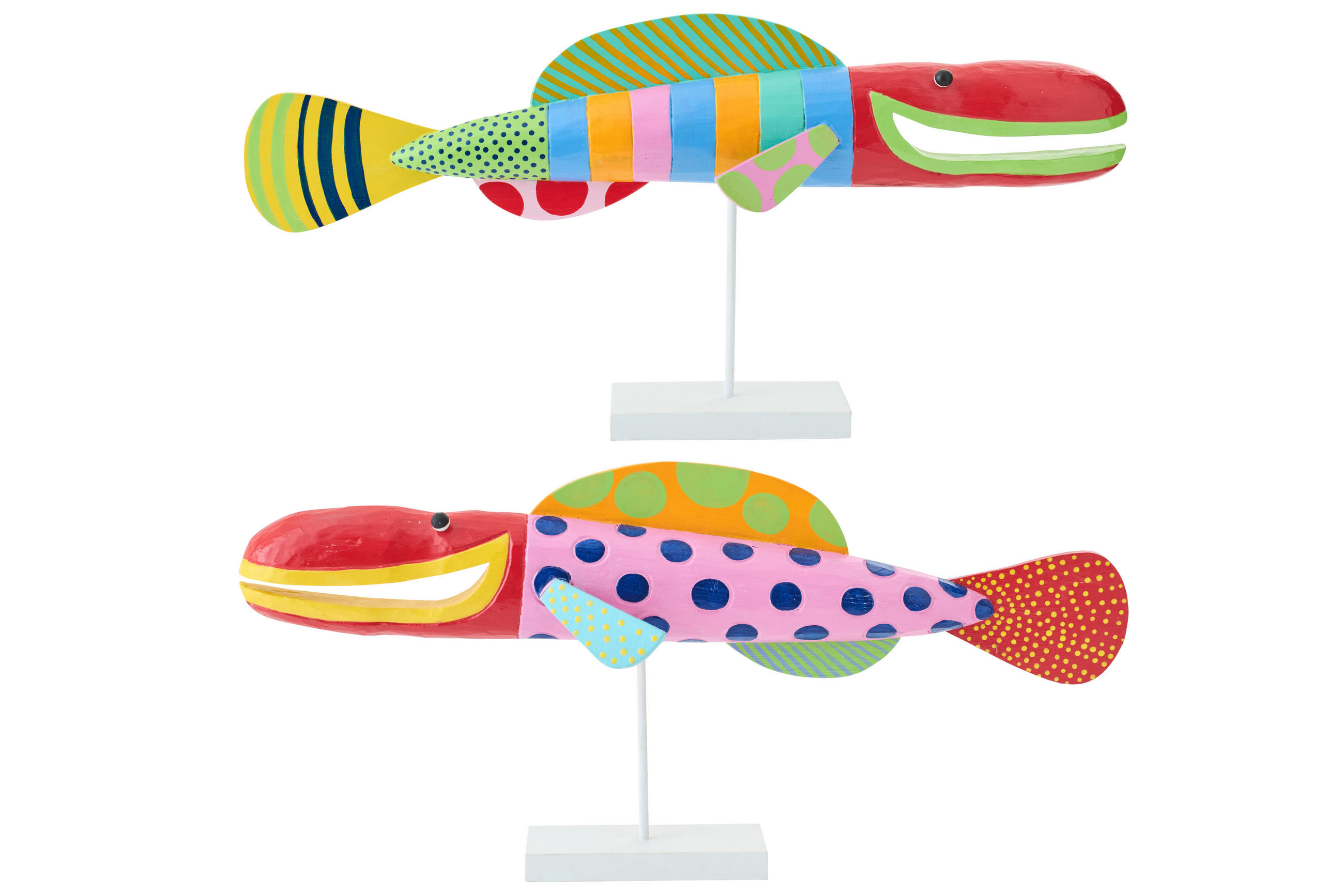DEKOOBJEKT FISCH UMI - Multicolor, Holz (11/43/90cm) - J-Line