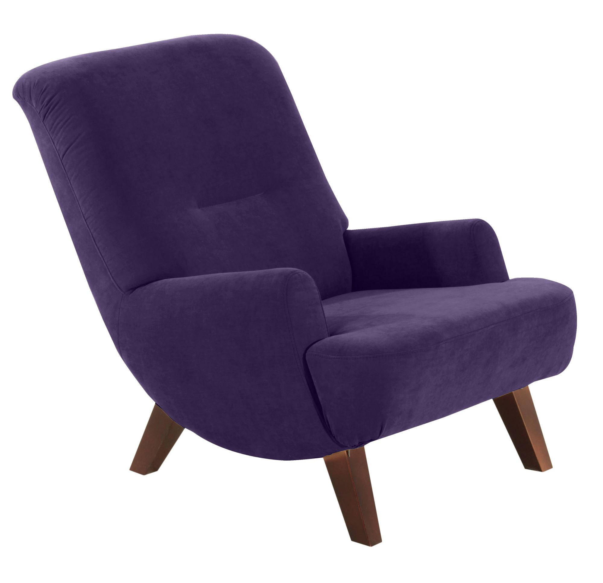 COCKTAILSESSEL Kajsa Velourstoff violett - Violett, Kunststoff (71/80/101cm) - 58aufmkessel