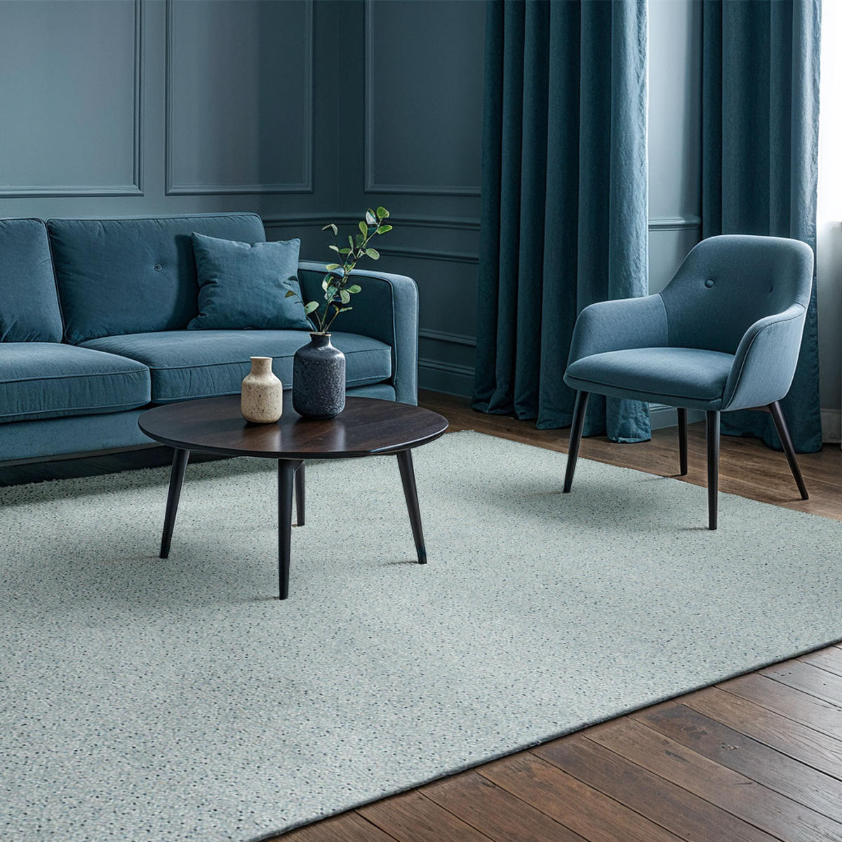 TEPPICH Ocean Light Lola&Moi 140/200 cm - Blau, Kunststoff/Textil (140/200cm) - Lola&Moi