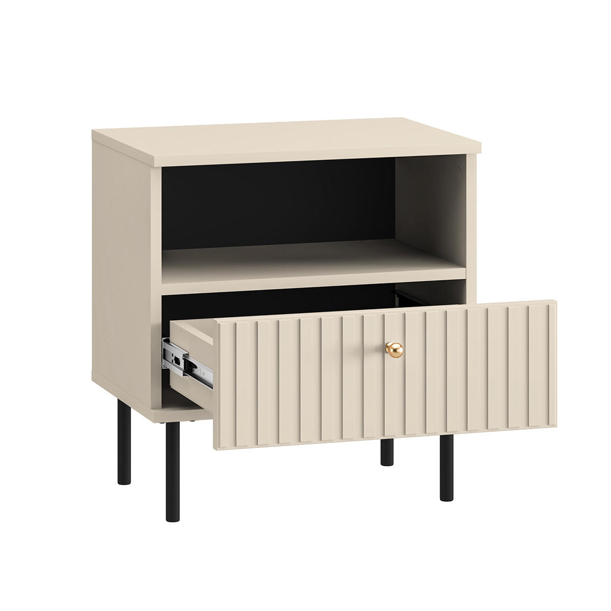 NOČNÍ STOLEK Nova Béžová - béžová, kompozitní dřevo (50/53/34cm) - Petits-meubles