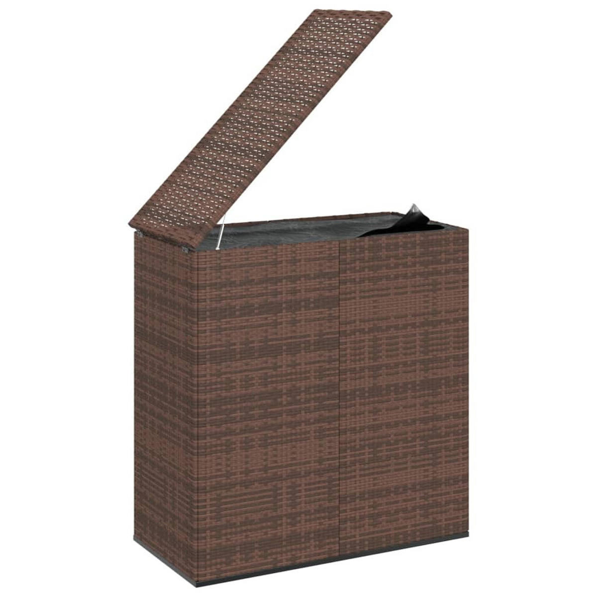 GARTEN-KISSENBOX PE Rattan 100x49x103,5 cm Braun - Braun, Kunststoff (100/103.5/49cm) - furnicato