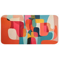 WC PŘEDLOŽKA Tvary - barevné - abstraktní - letadla 120x60 cm - různobarevná, textil/plast (120/1cm) - OnlyWow