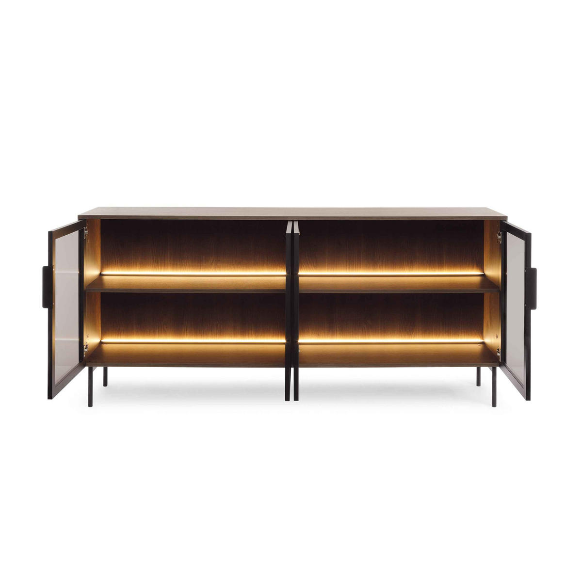 KOMMODE Lummer Kaschmir - Hellgrau, Holzwerkstoff (181.3/82.6/39.3cm) - Pillovely