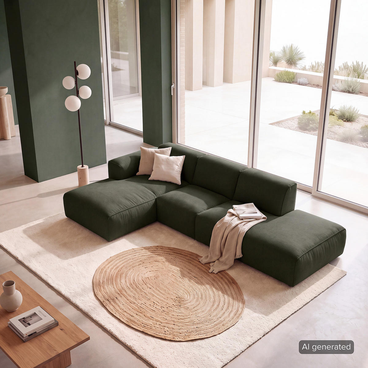 ECKSOFA mit Chaiselongue - Schwarz/Grau, Kunststoff/Textil (290/173cm) - home24