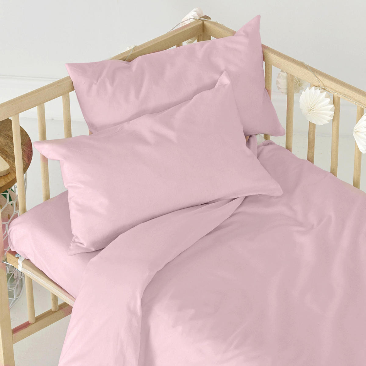 SPANNBETTTUCH basic 60x120x14 cm (kinderbett) hellrosa - Hellrosa, Textil (70/140cm) - Happy Friday