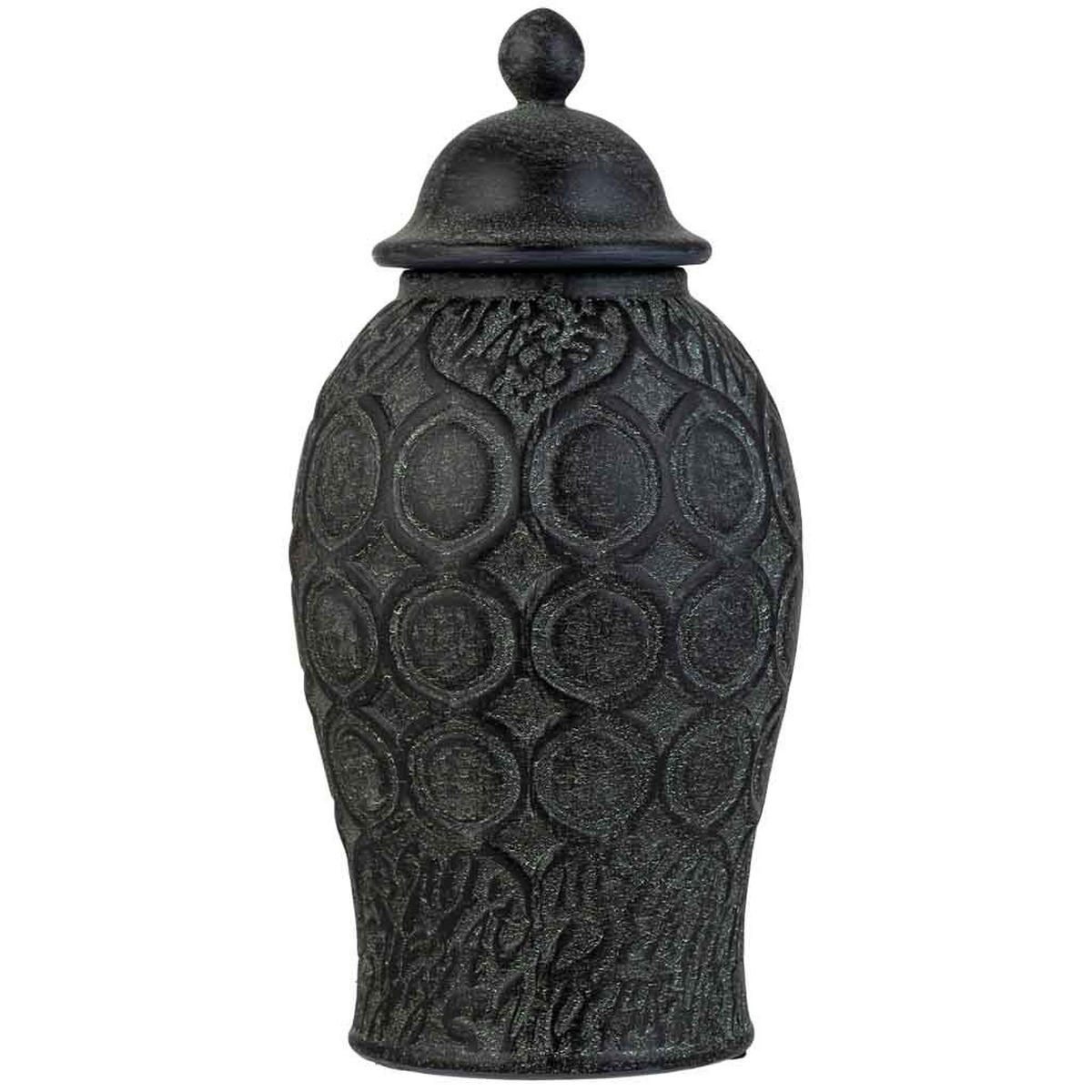 VASE aus Keramik, schwarz, 17x33cm - Schwarz, Keramik (33cm) - Wanderlust
