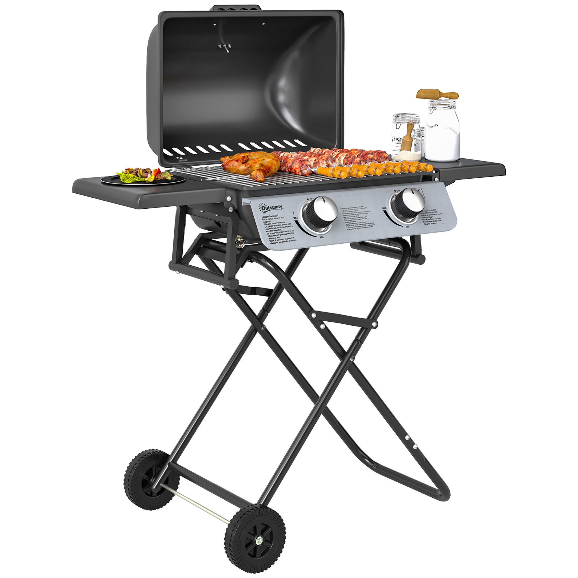 GASGRILL DE-18619 Schwarz - Schwarz, Metall (50/102/101cm) - ComfortXL