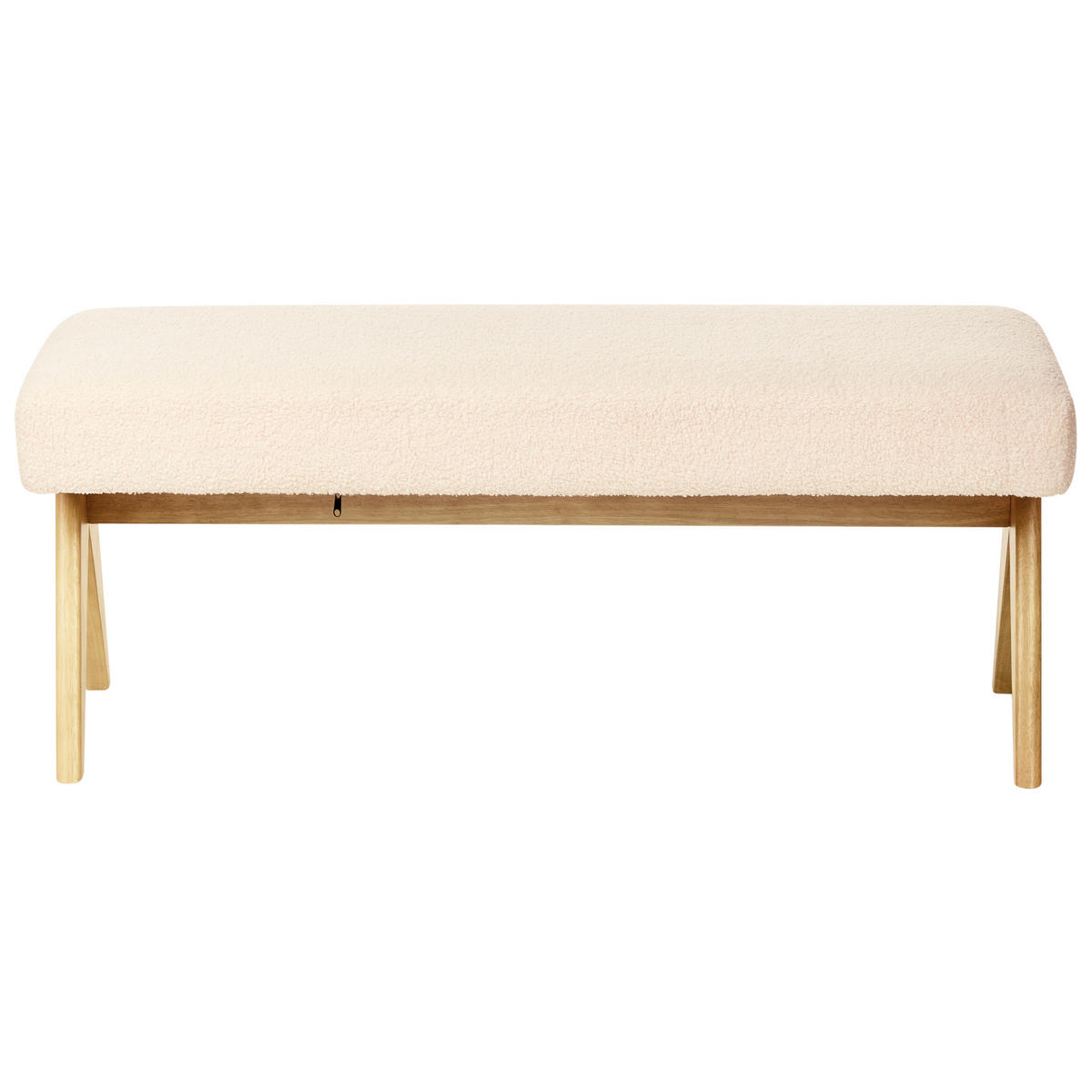 SADA POHOVEK Bouclé Krémově bílá/Světle hnědá Tamre - bílá/krémová, textil (148/79/78cm) - Beliani