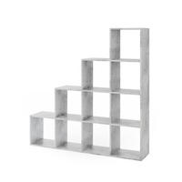 TREPPENREGAL Beton 142.5 x 140 cm - Grau, Holzwerkstoff (142.5/140/29cm) - Vicco