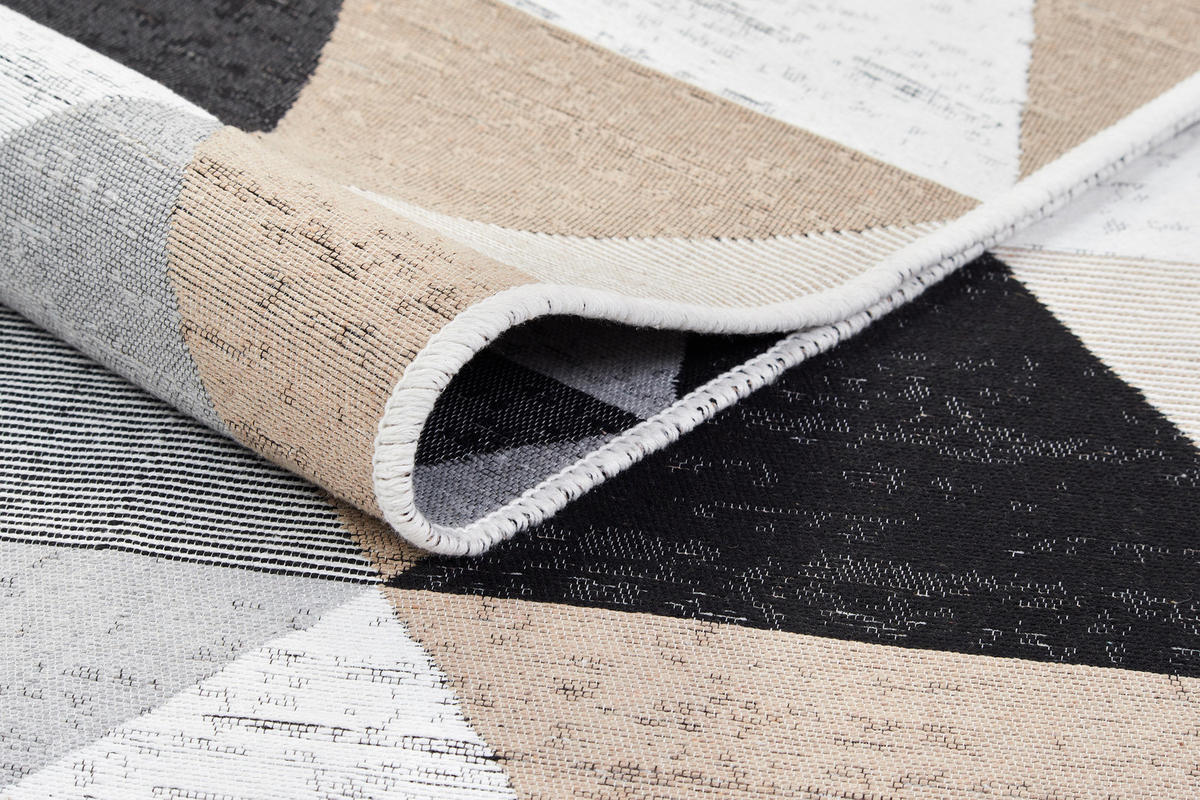 2707 KANUNI AZTECA 80/200 cm - Beige/Schwarz, Naturmaterialien (80/200cm) - Tapiso