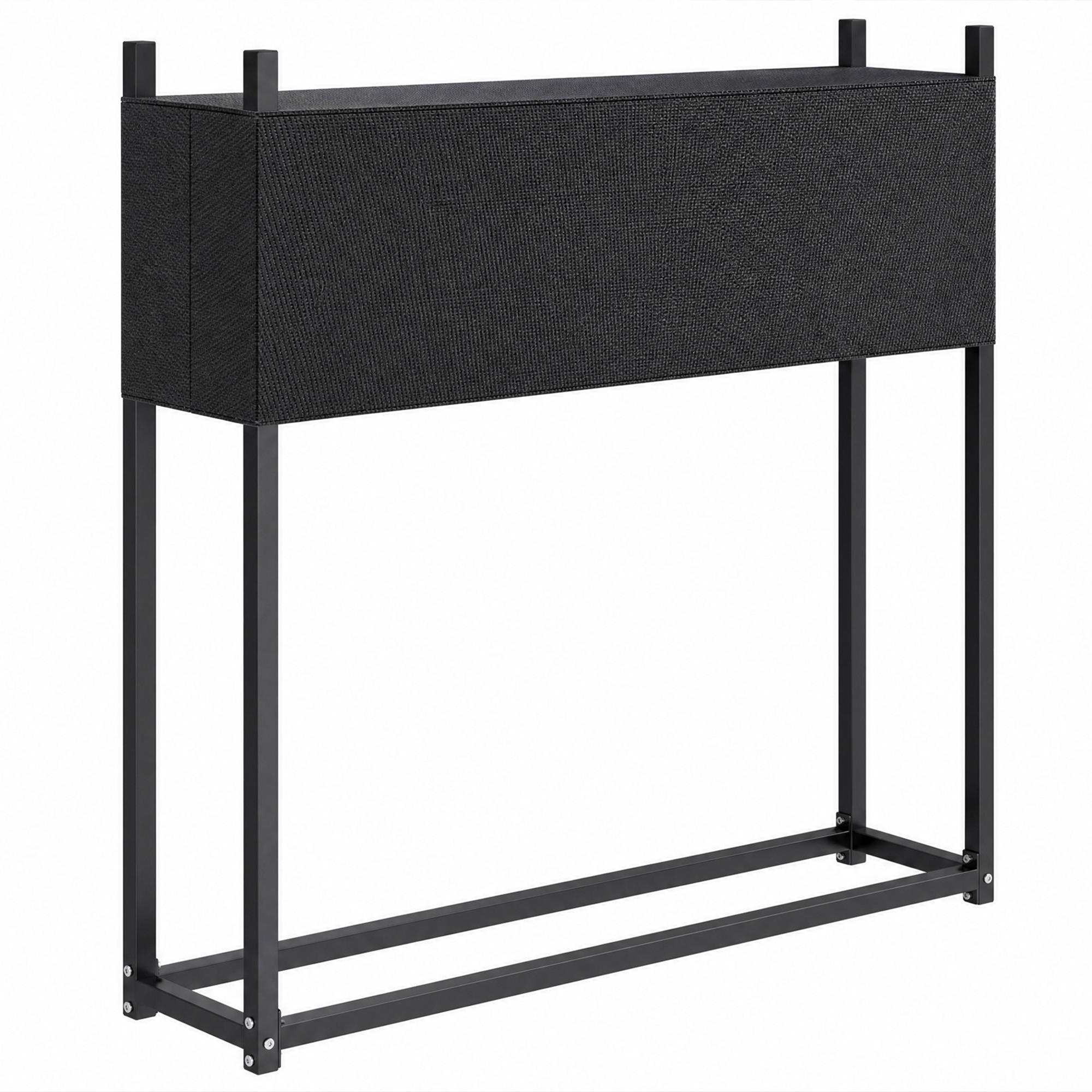 Outsunny Kaminholzregal Schwarz 25x113x106 cm