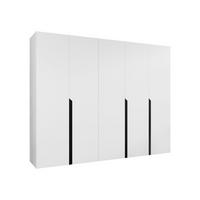 DREHTÜRENSCHRANK Mila I 250 - Schwarz/Weiß, Holzwerkstoff/Kunststoff (250/202/52cm) - MIRJAN24