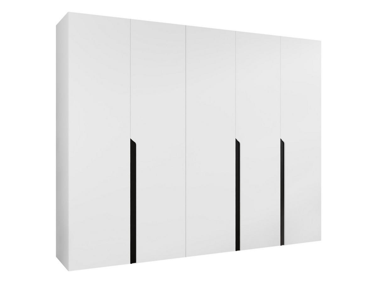 DREHTÜRENSCHRANK Mila I 250 - Schwarz/Weiß, Holzwerkstoff/Kunststoff (250/202/52cm) - MIRJAN24