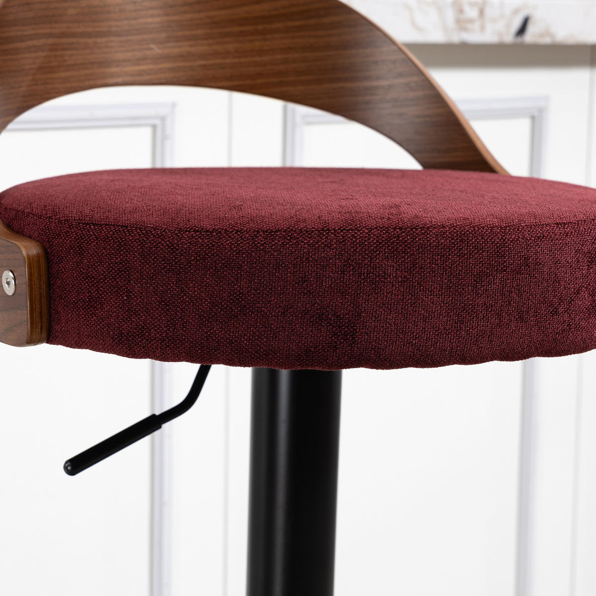 BARHOCKER,DREHSTUHL,RATTAN 360° drehbar2er-Set,Rot - Rot, Metall (42/77/42.5cm) - LVHOM