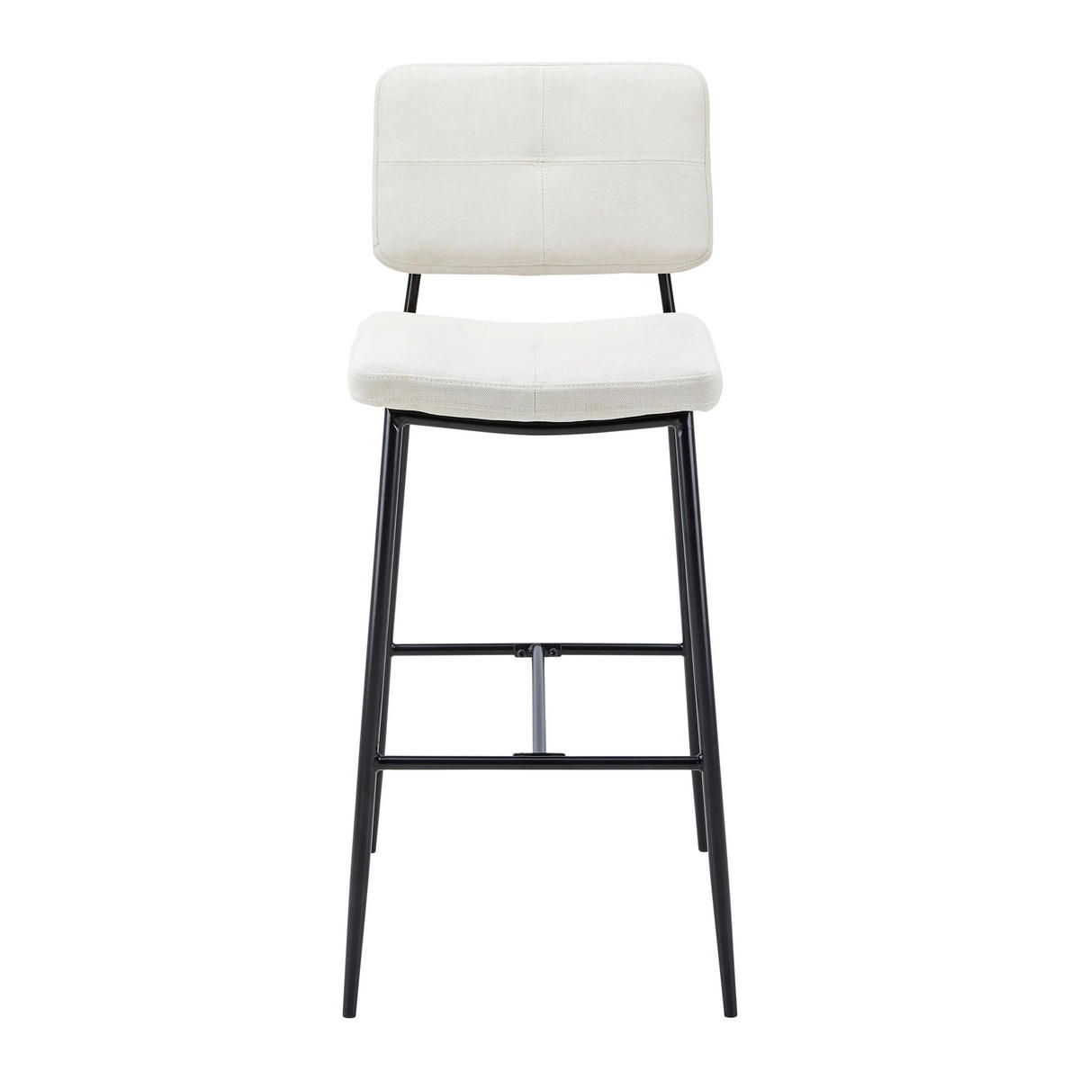 BARHOCKER Neta Beige Webstoff Gepolstert - Beige, Holz (43/103/52cm) - Bessagi Home