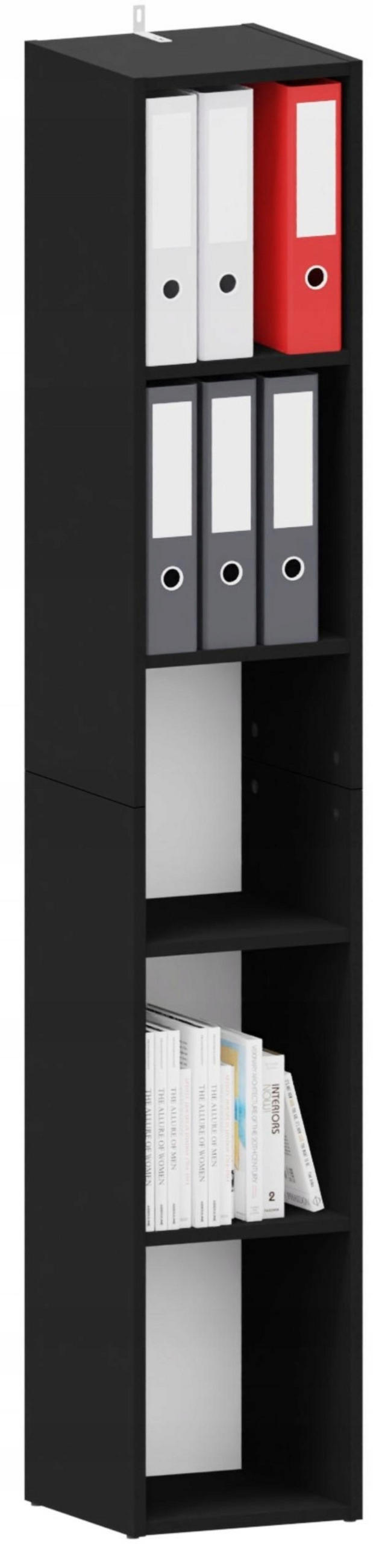 HOCHREGAL BODO DUAL R30O Schwarz 30/30/175 cm - Schwarz, Holzwerkstoff (30/175/30cm) - Matkam Möbel