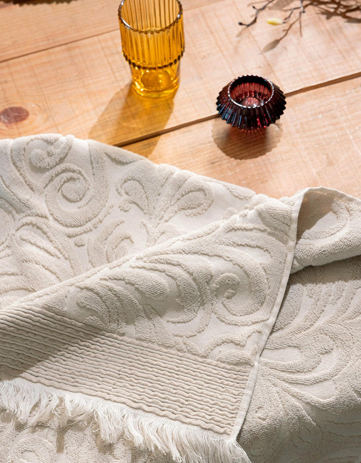 FROTTIERSET Harmony 6-teilig, Baumwolle - Beige, Textil (70/140cm) - SOWL