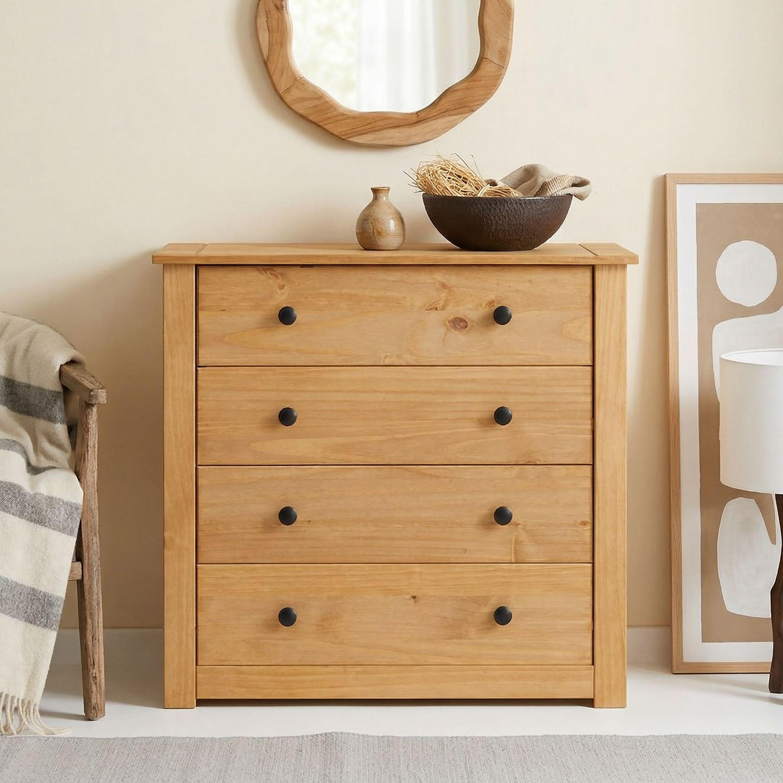 KOMMODE CANCUN - Kieferfarben, Holz (80/73/40cm) - CARO-Möbel