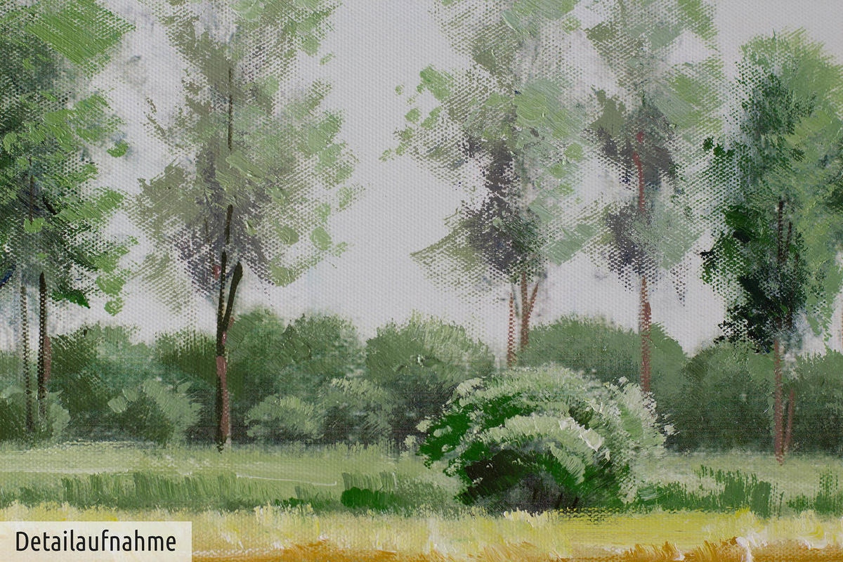 ACRYLBILD HANDGEMALT 120/60 cm - Grün, Holz/Textil (1.6/60cm) - KUNSTLOFT