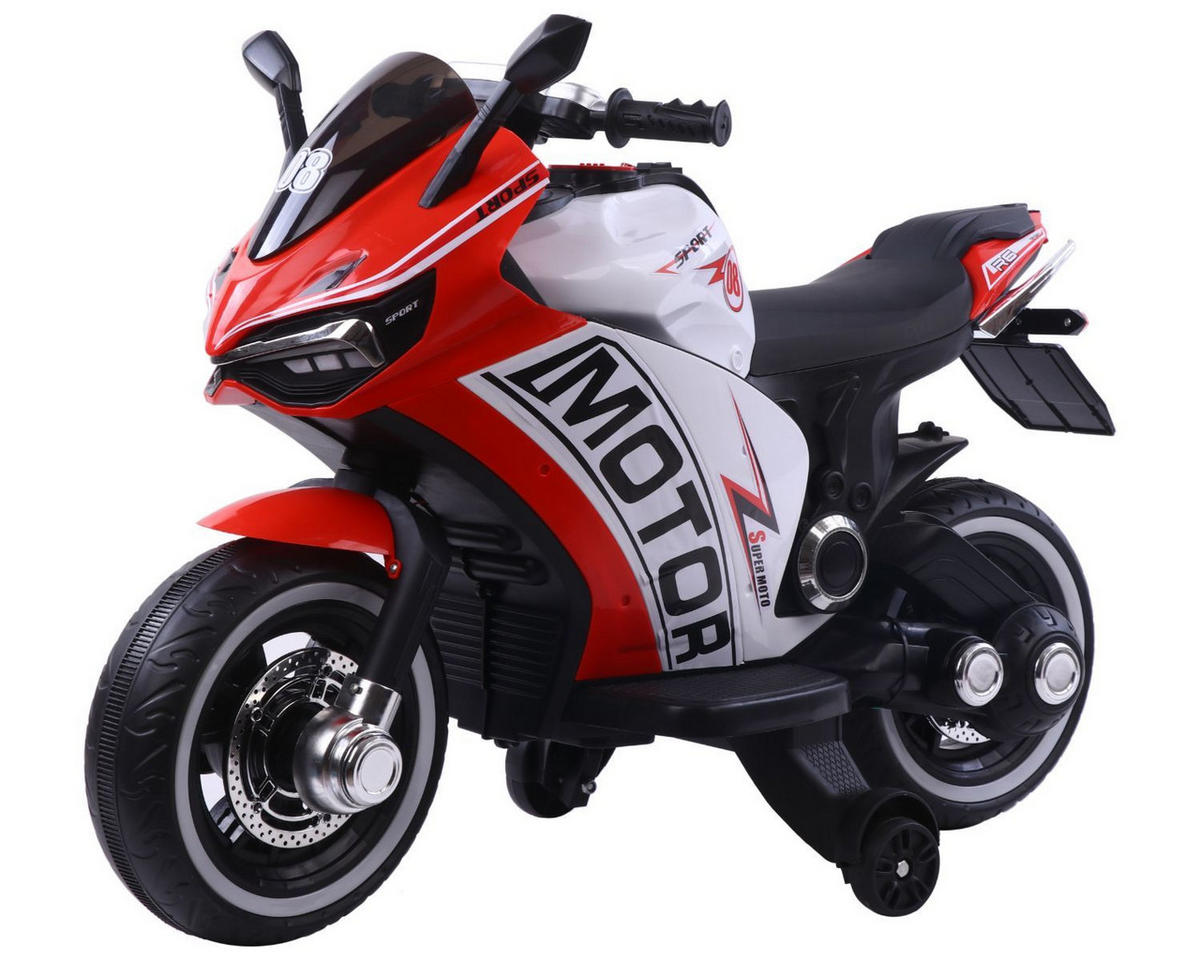 ELEKTROFAHRZEUG Motorrad Windy rot Musik- und Lichtfunktion, Batterieanzeige - Rot, Kunststoff (96/46/60cm) - Kikka boo