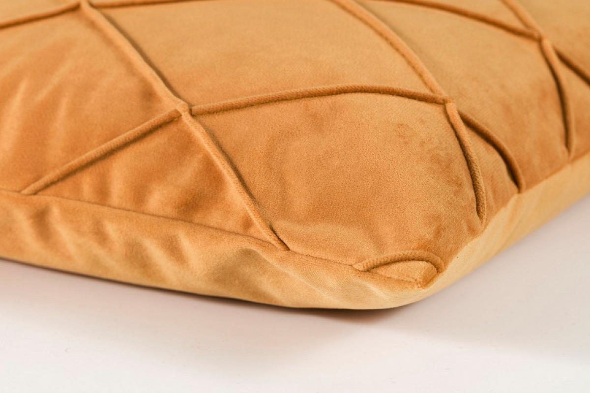 KISSENHÜLLE 2er Set Nobless Rauten 40/40 cm gold - Goldfarben, Textil (40/40cm) - Magma Heimtexx