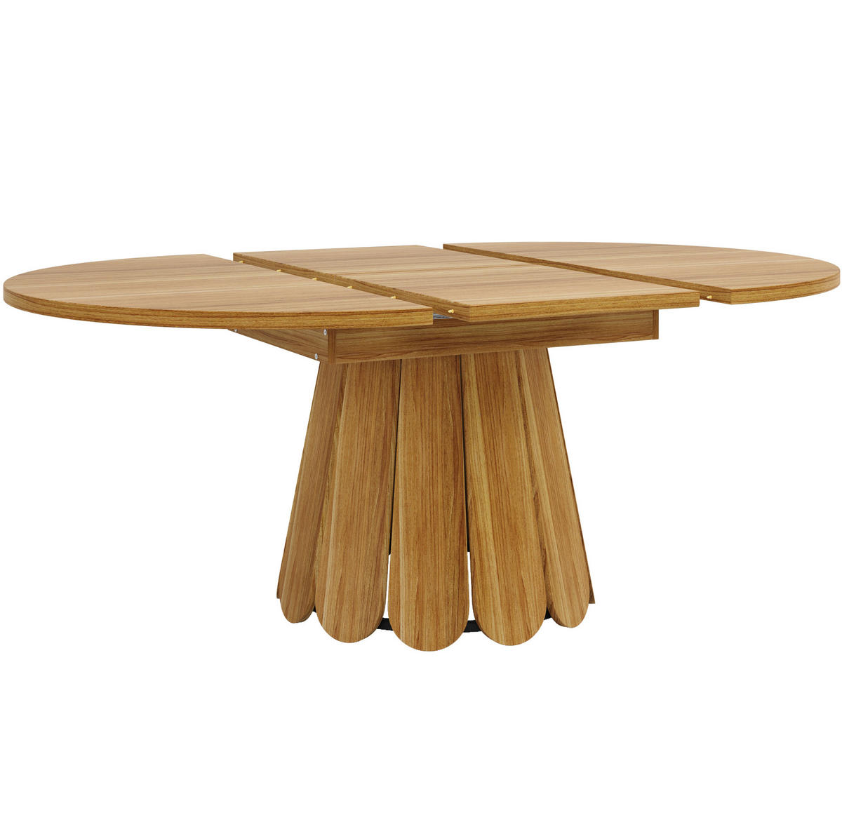 AUSZIEHTISCH 118/76,8 cm in Braun – rund, zu oval ausziehbar - Braun, Holzwerkstoff (118/118/76cm) - BEAOK