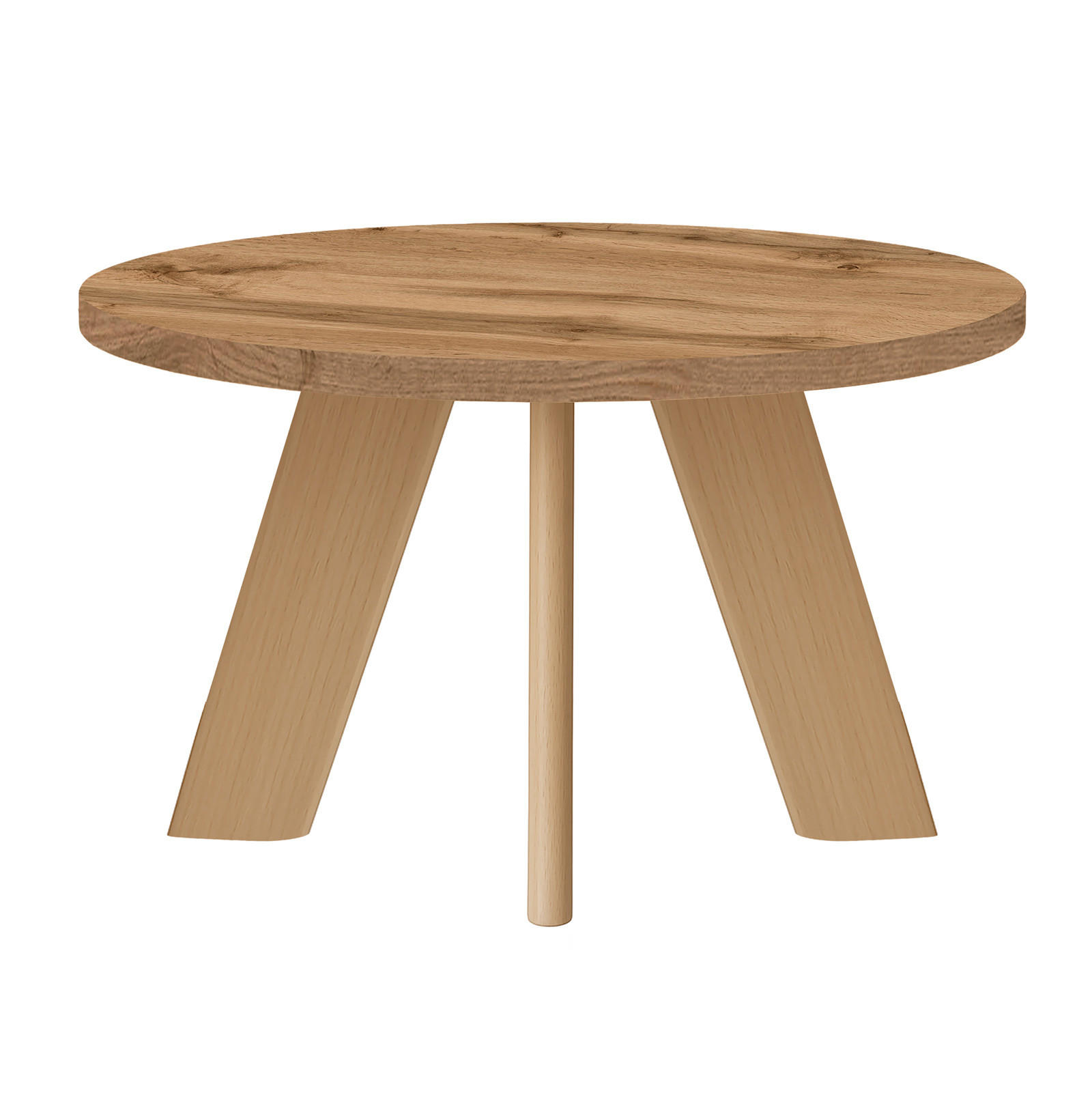 COUCHTISCH LEX Durchmesser 60 cm, Minimalistisch und zeitlos - Eiche Wotan/Wotan - Eiche Wotan, Holz (60/60/41cm) - Dekori_Interiors