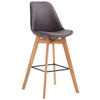 BARHOCKER Medoc, Gestell Natura, Kunstleder Braun - Braun/Naturfarben, Holz/Kunststoff (48/100/56cm) - TPFLiving