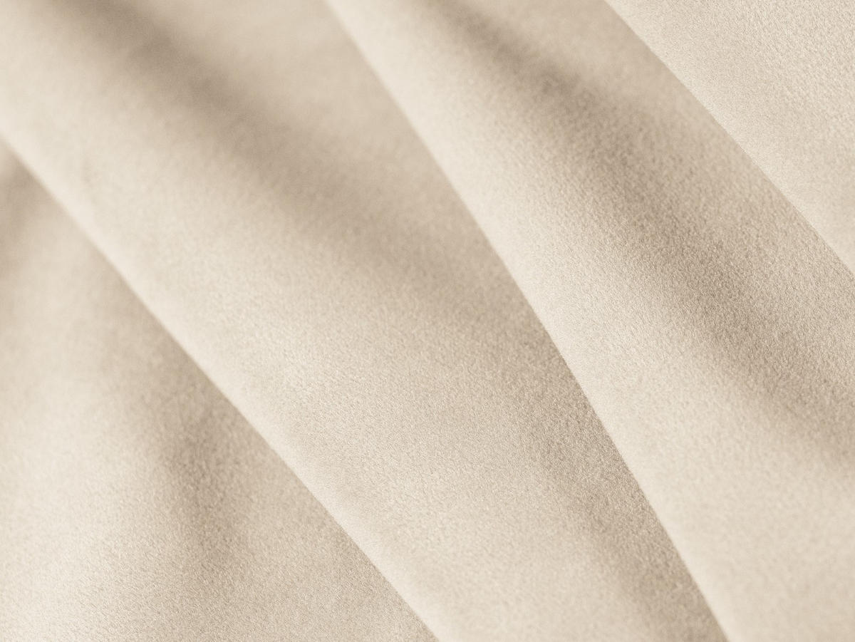 SOFA Jodie aus Samt leichtes beige 4 Sitzplätze - Beige, Textil (244/70/102cm) - Micadoni