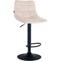 BARHOCKER Jerry Samt 87-108,5x43x46,5 cm Beige - Beige, Textil (43/87/46.5cm) - furnicato