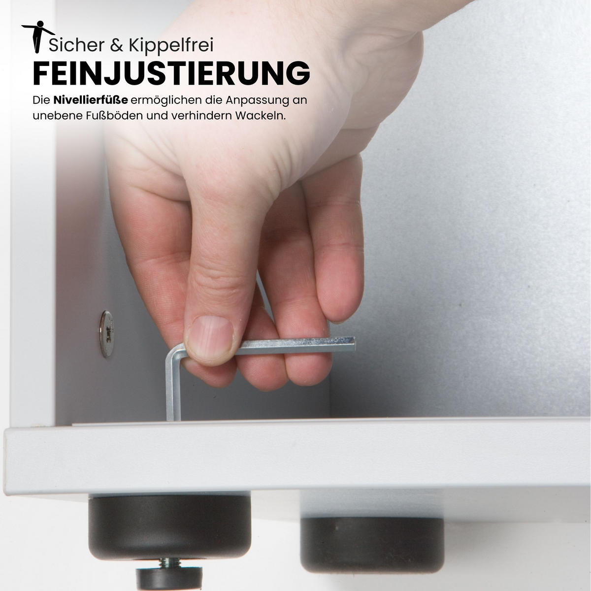 REGALSCHRANK - 5 Ordnerhöhen 35/80/188 cm in Graphitfarben/Silberfarben - Silberfarben/Graphitfarben, Holzwerkstoff (80/188/35cm) - bümö