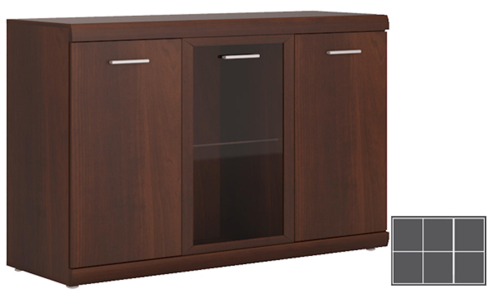 SIDEBOARD Imperial nussbaum imperial 140 / 45 / 89,5cm - Braun, Holz/Holzwerkstoff (140/90/45cm) - Feldmann-Wohnen